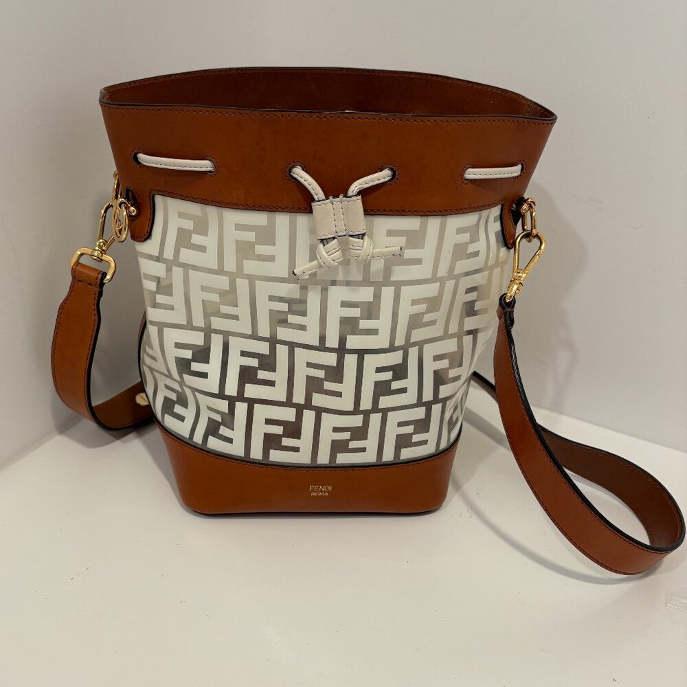 Fendi Mon Tresor PVC & Leather Bucket Bag